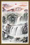 竖幅山水画