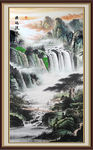 竖幅山水画
