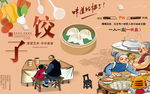 饺子馆背景墙