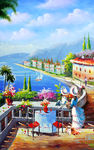 地中海油画