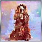 金毛水彩画