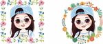 手绘小女孩 动漫人物 Q版人物