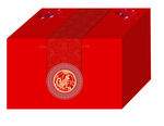 红色包装礼盒展开图
