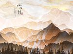 山水情山峰森林大理石纹理石纹