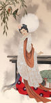 仕女抚琴图