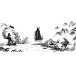 一帆风顺 山水画