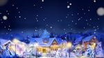 雪景雪山小屋