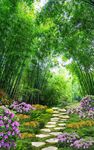 森林花丛3D背景墙