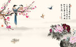 电视背景墙之花鸟