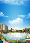 湖景园林修图
