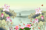 荷花壁画