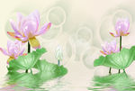 3D玉雕莲花背景图
