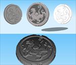 瓦当四神兽白虎3D模型