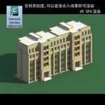 多层建筑 景观 小区 地产 楼