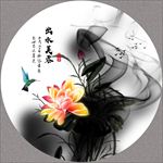 国画荷花
