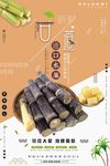 简约时尚清新创意水果蔬菜甘蔗