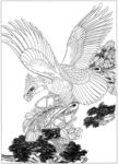 雄鹰 线描 素描 白描 国画