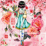 手绘风女生图片