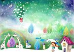 梦幻儿童星空壁画装饰画