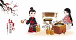 手绘红薯粉制作