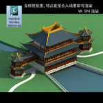 中式建筑 中式多层 中式别墅