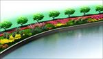 河道护坡绿化效果图