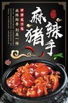 中国风中华美食麻辣猪手海报