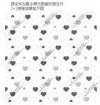 可爱黑白心形图案