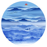 水墨山水画