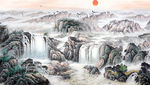 山水背景墙