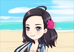 海边度假小女生