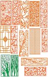 屏风木雕花纹