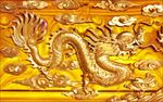 金色祥云浮雕龙