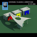 写字楼 现代办公楼 建筑模型图