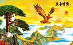 大展宏图江山如画电视背景墙壁画
