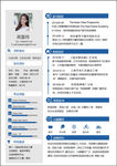 蓝色个人简历模板设计