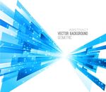 蓝色动态发散曲线背景设计