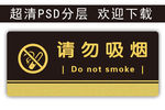 温馨提示 请勿吸烟 科室牌