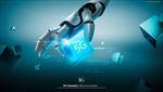 移动5G3D立体字PSD海报