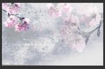 复古北欧现代简约樱花背景墙壁画
