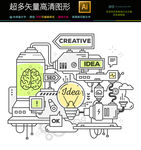 头脑风暴图标icons