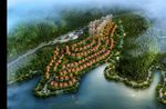 山体别墅水景图