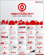 中国银行工作总结PPT模板