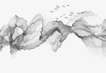 禅韵意境抽象线条水墨山水装饰画
