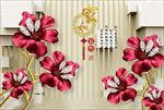 3d珠宝花电视背景墙