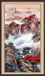 竖幅山水画