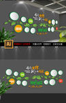 创意树枝企业照片墙设计