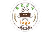 蛋糕茶饮甜品圆形吸塑灯箱矢量图