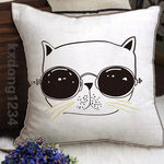 可爱猫抱枕图案设计