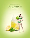 天然100%柠檬汁饮料海报